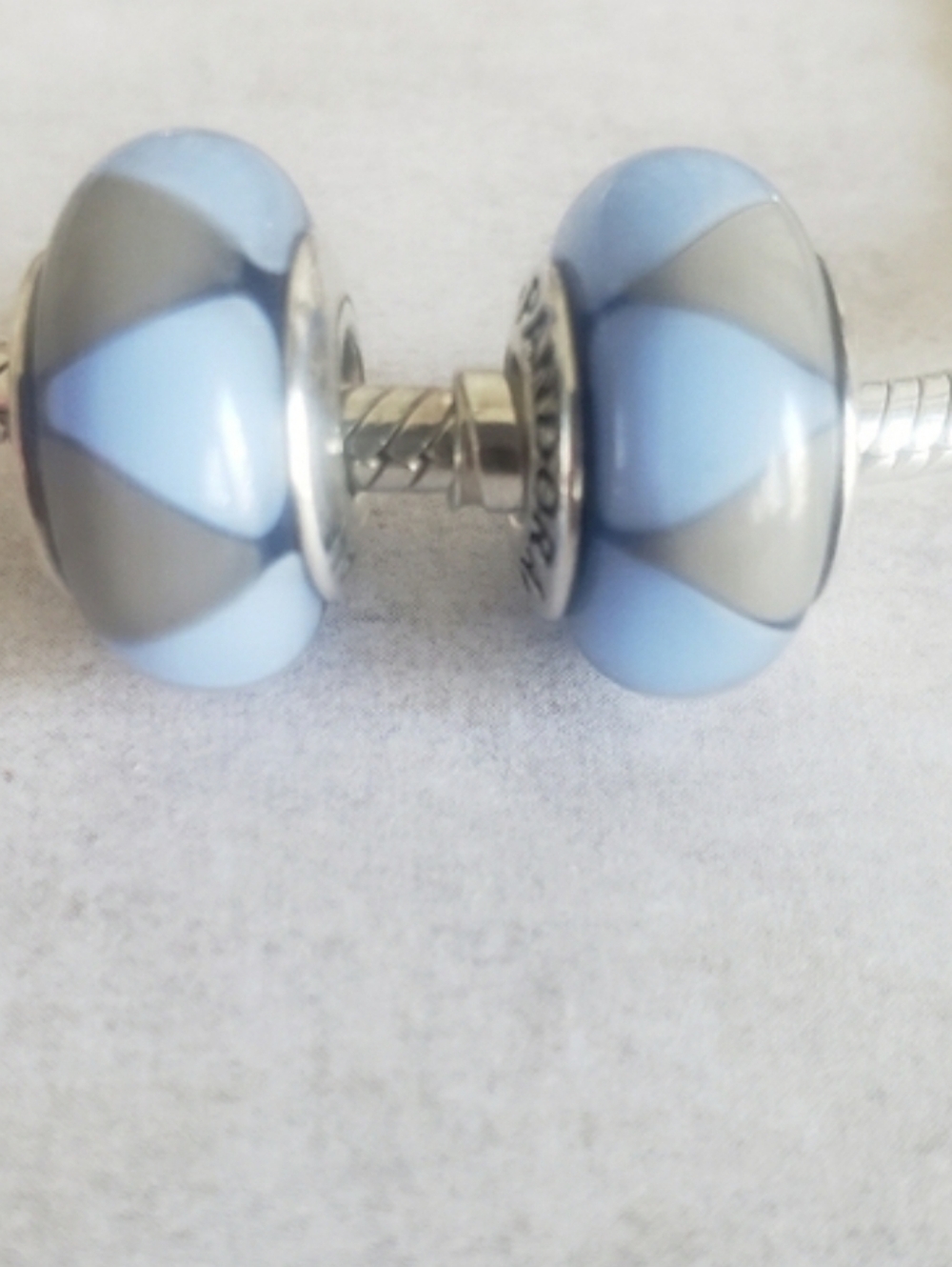 Pandora Captivating Blue Triangle Murano Charms